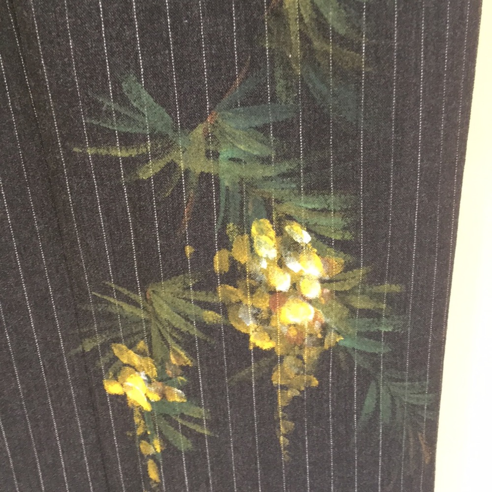 Custom Made Gray Pinstripe Handpainted Skirt - Picture 6 of 10